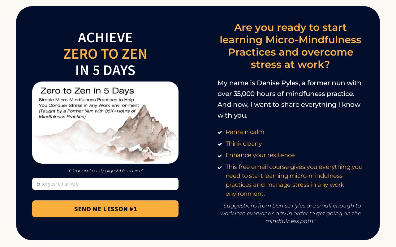 Course Zen Days Script Zero to Zen - A 5-Day Crash Course